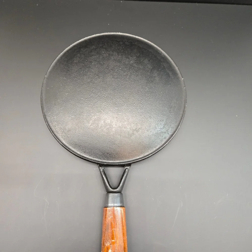 Creative Cookware Vintage‎ Cast Iron Crepe Pan and Ceramic Batter Recipe Set